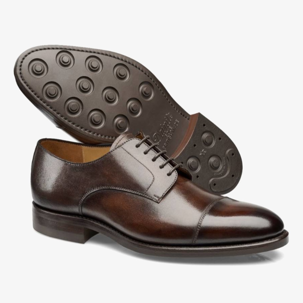 Carlos Santos 9381 Gary dark brown toe cap men's derby shoes