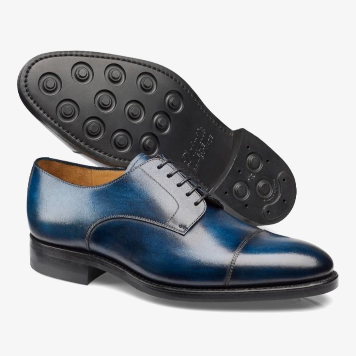 Carlos Santos 9381 Gary blue toe cap men's derby shoes