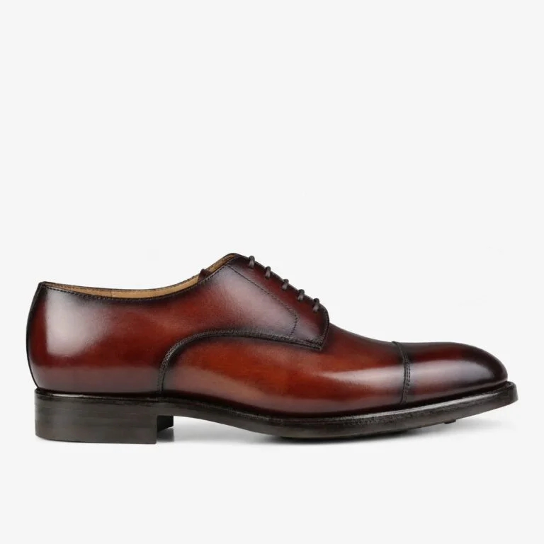 Carlos Santos 9381 Gary wine shadow toe cap derby shoes