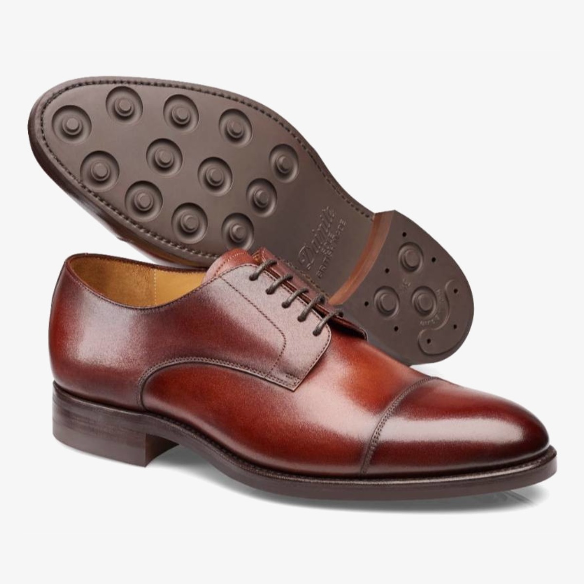 Carlos Santos 9381 Gary wine shadow toe cap derby shoes