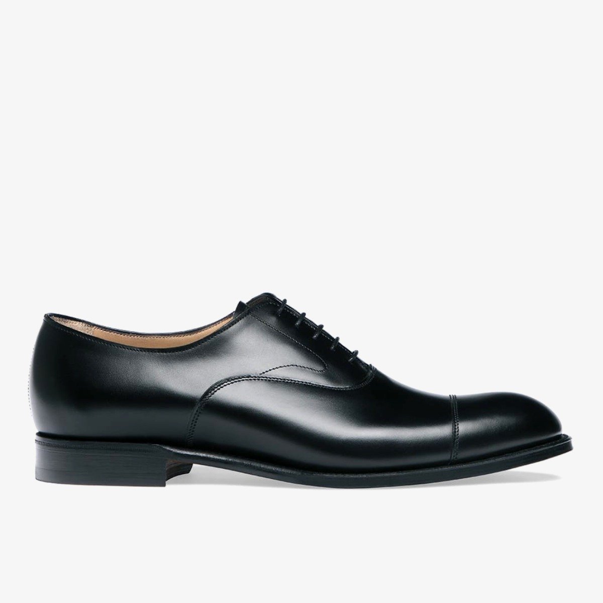 Cheaney Alfred black toe cap oxford shoes - Rubber soles
