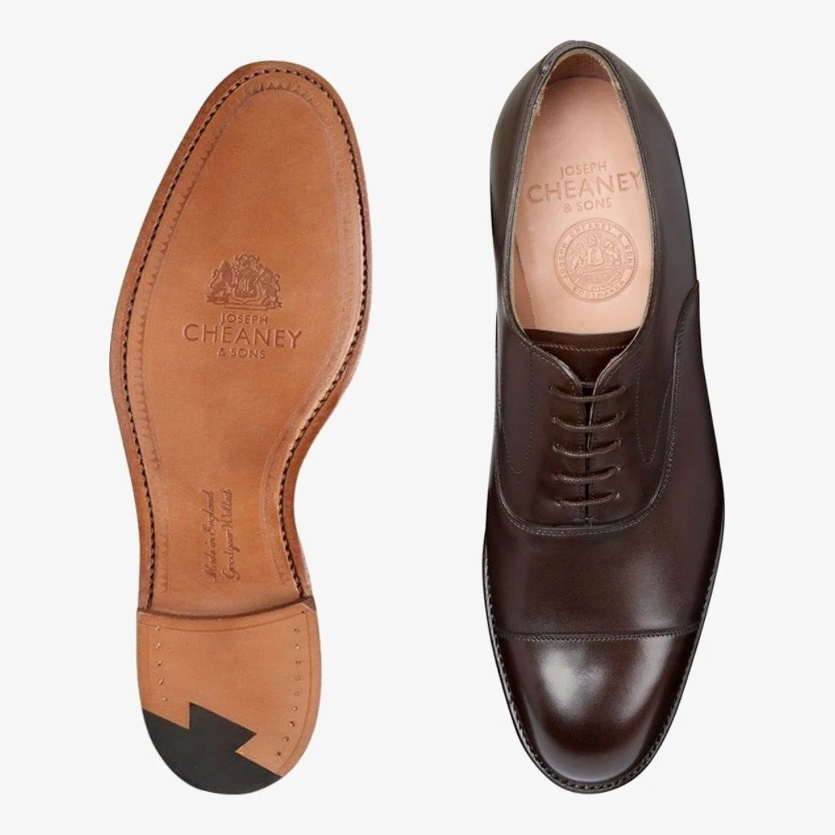 Cheaney Alfred mocha toe cap men's oxford shoes