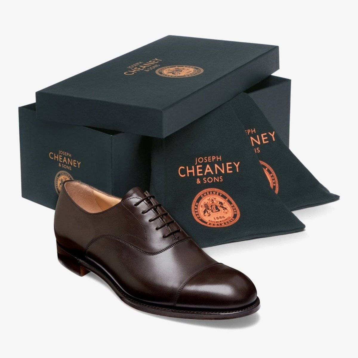 Cheaney Alfred mocha toe cap men's oxford shoes