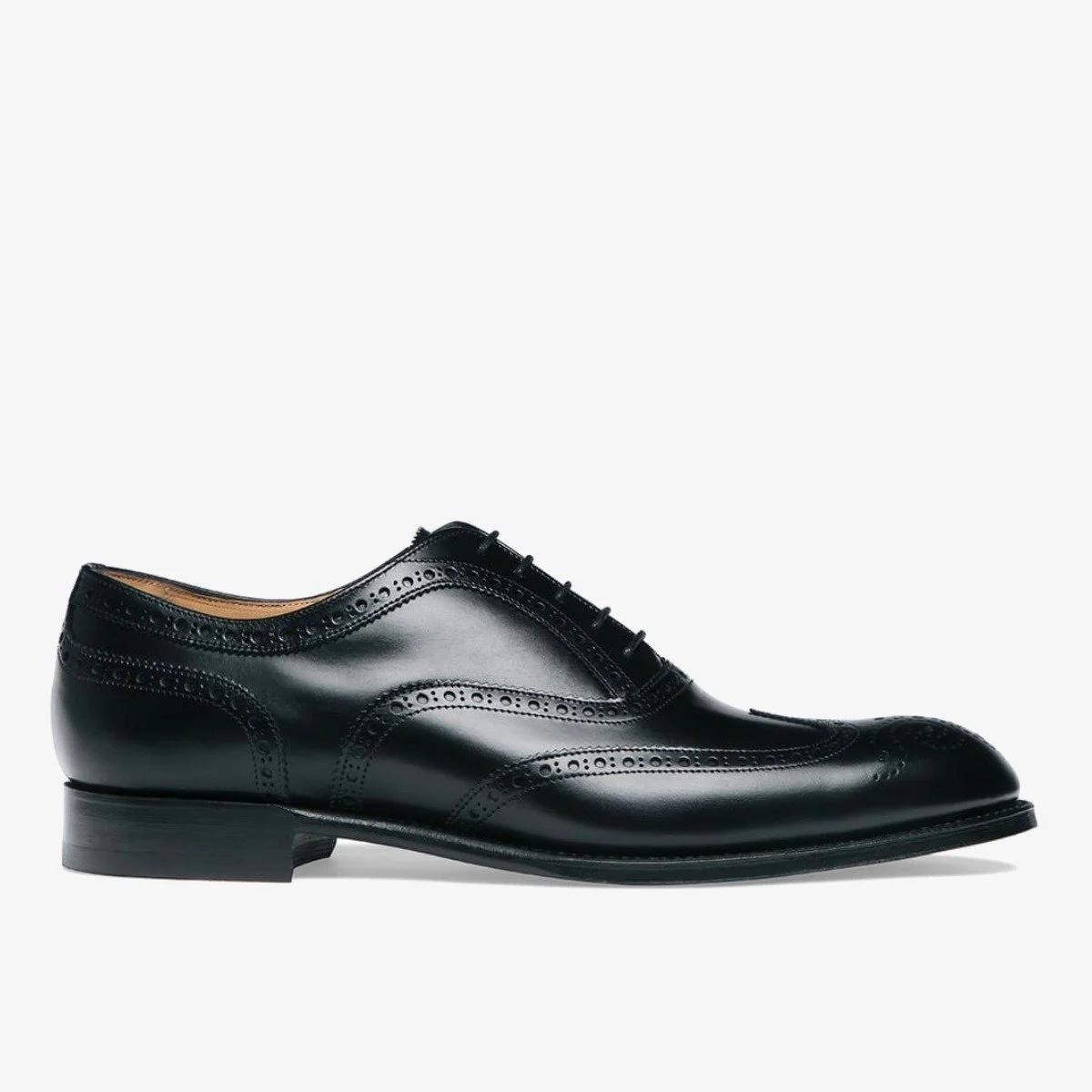 Cheaney Arthur III black brogue oxford shoes - Rubber soles