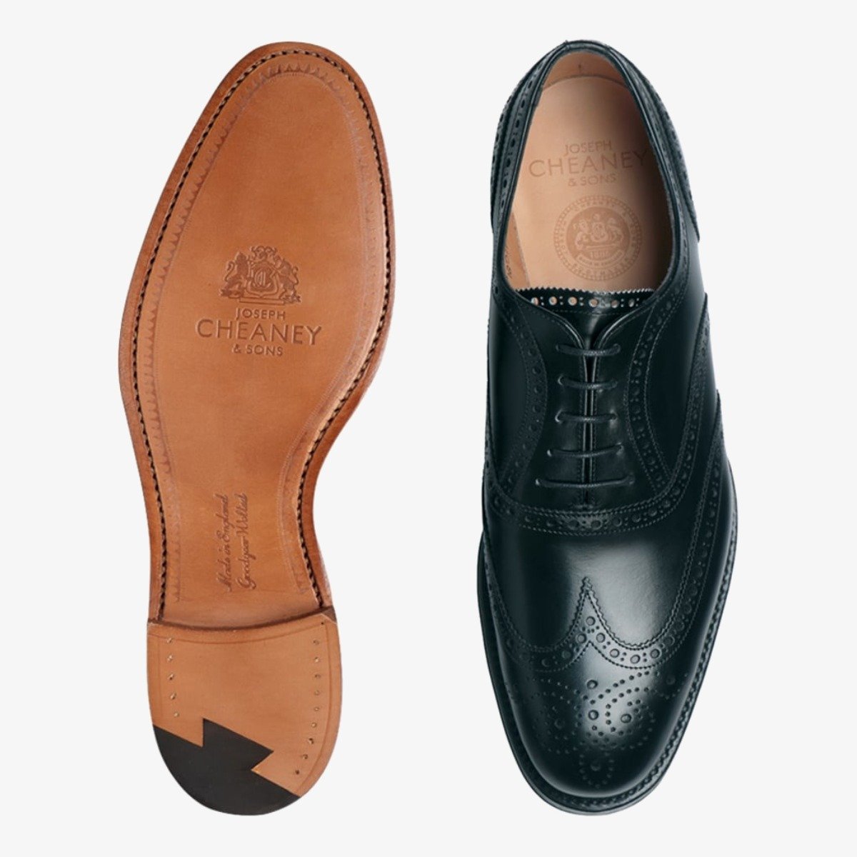 Cheaney Arthur III black brogue oxford shoes - G fit