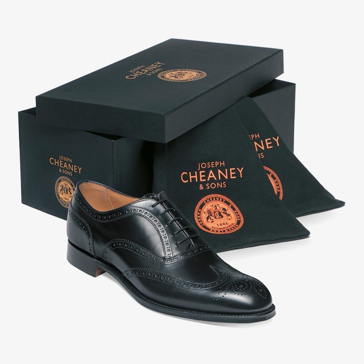 Cheaney Arthur III black brogue oxford shoes - G fit