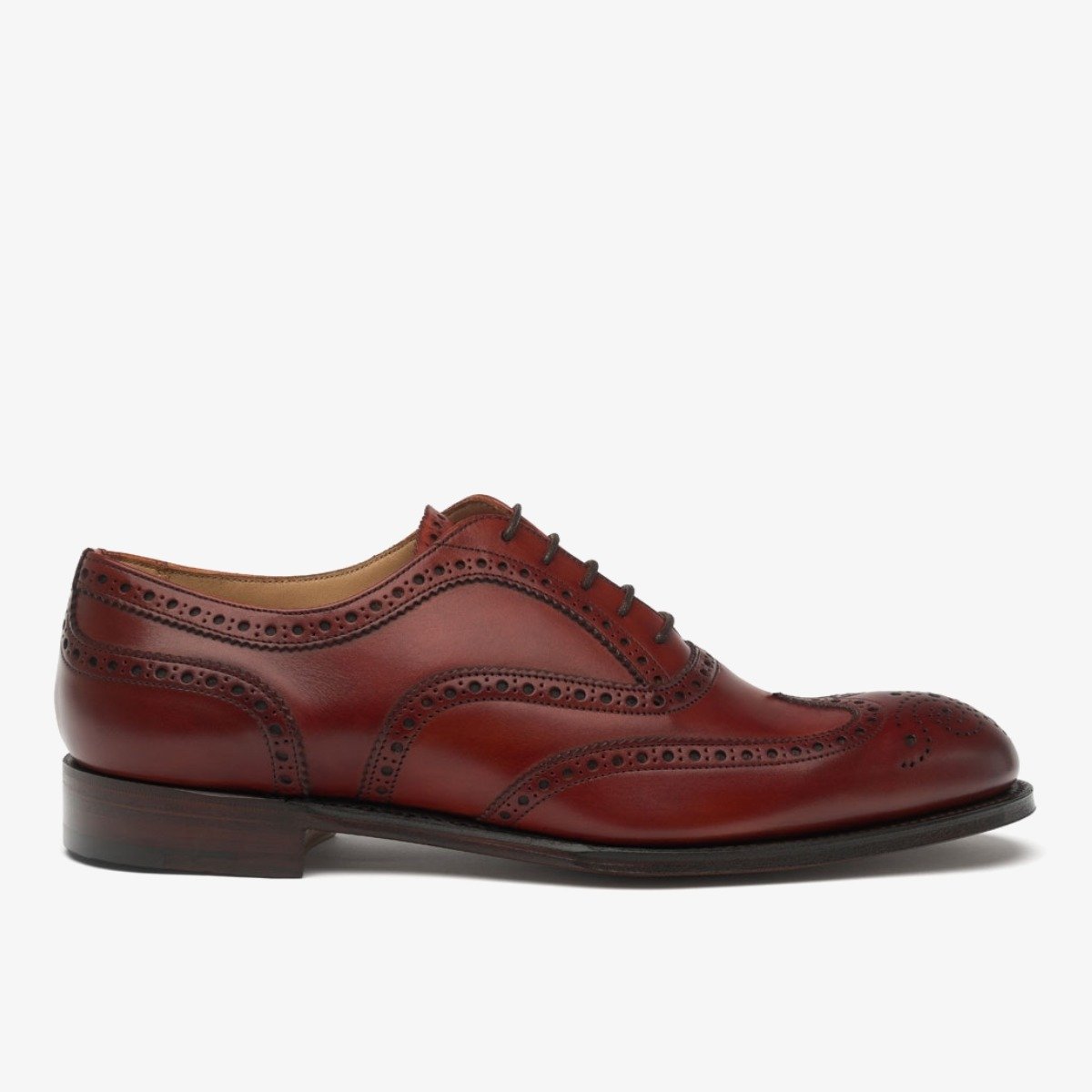 Cheaney Arthur III dark leaf brogue oxford shoes - Rubber soles