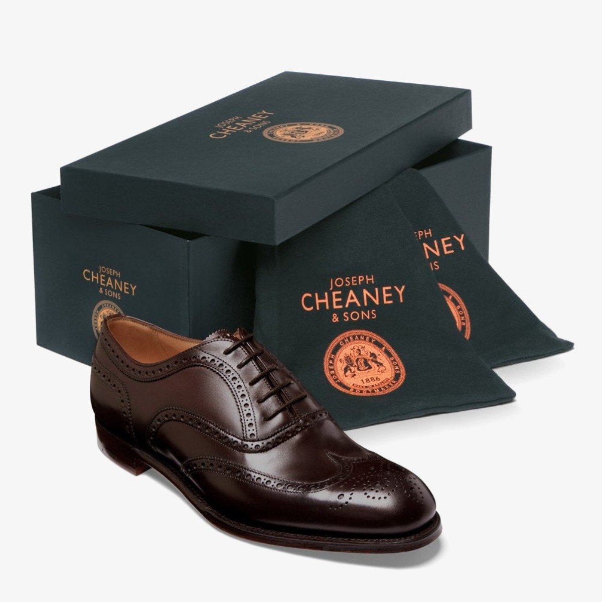 Cheaney Arthur III mocha brogue men's oxford shoes