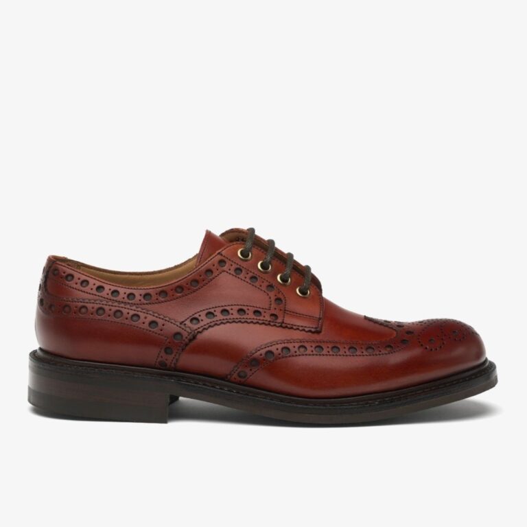 Cheaney Avon dark leaf brogue derby shoes