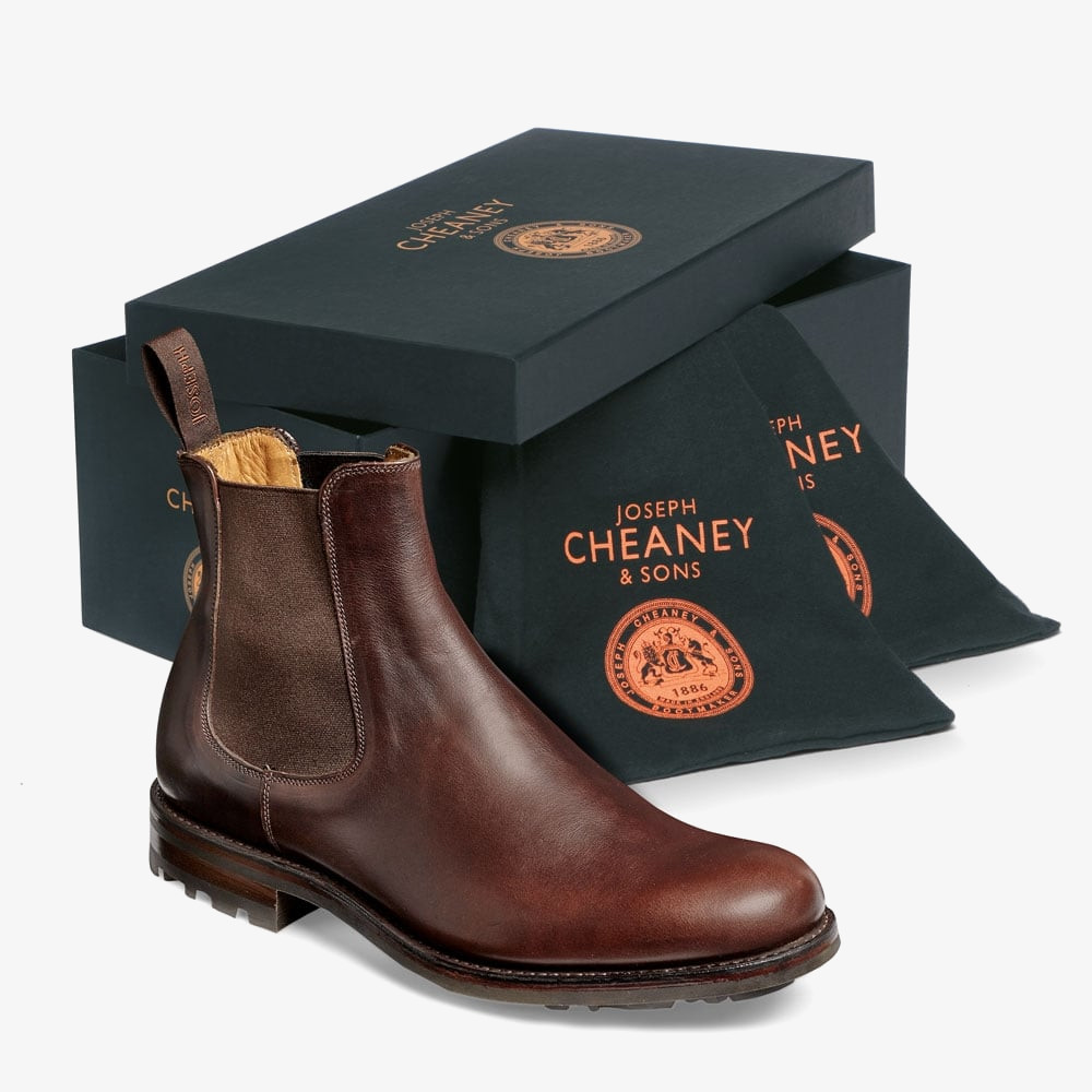 Cheaney Barnes brown Chelsea boots
