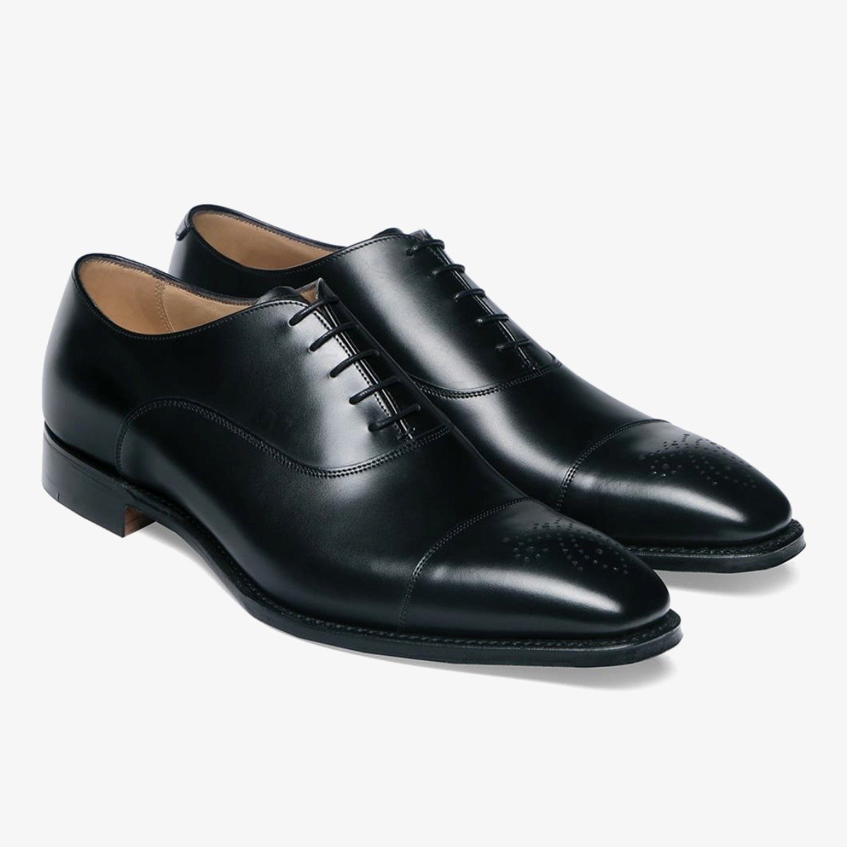 Cheaney Cambridge black toe cap oxford shoes