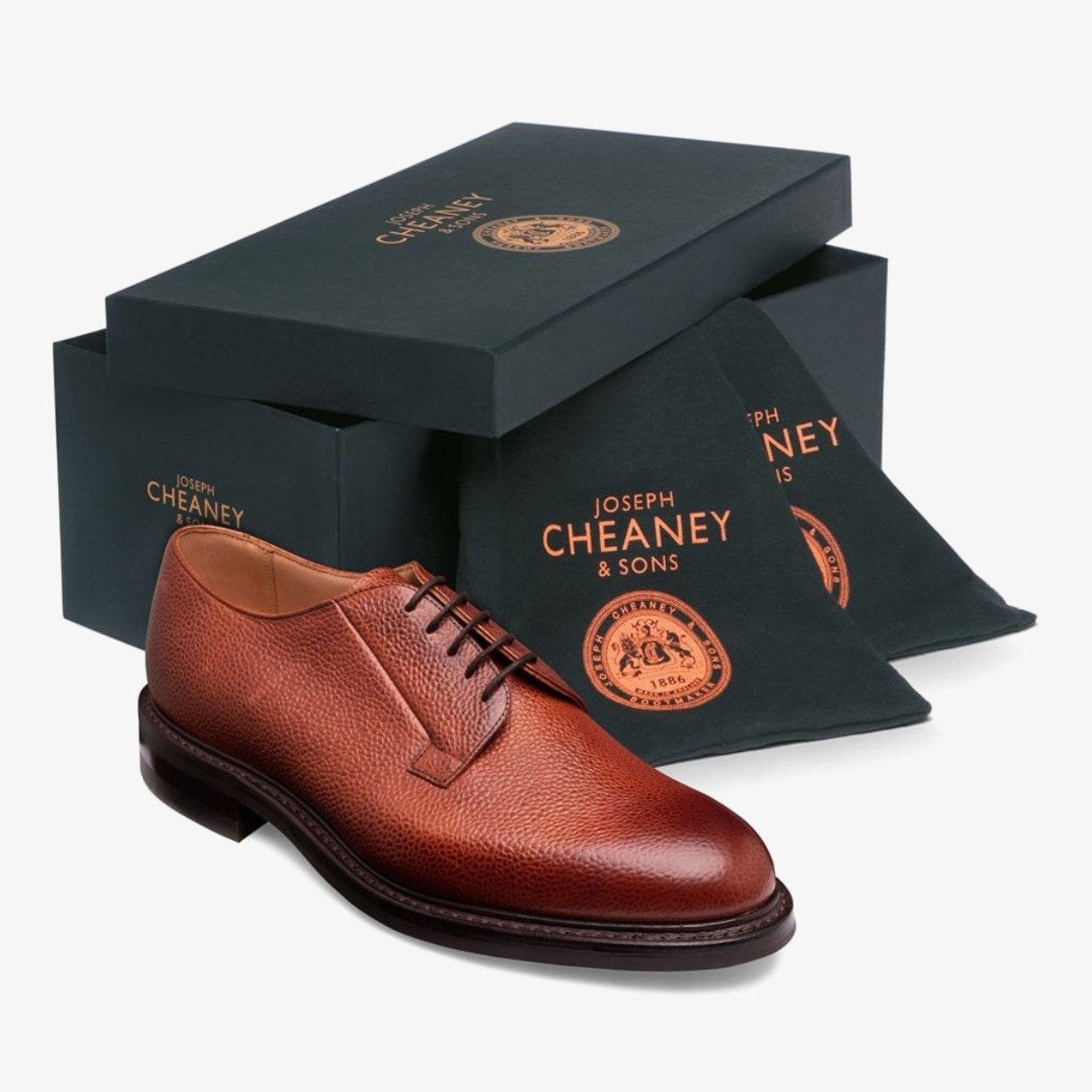 Cheaney Deal II mahogany men's blucher shoes
