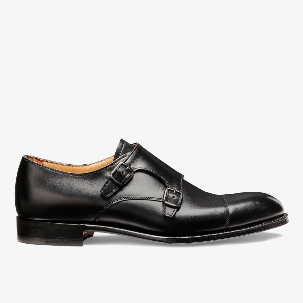 Cheaney Edmund black monk strap shoes