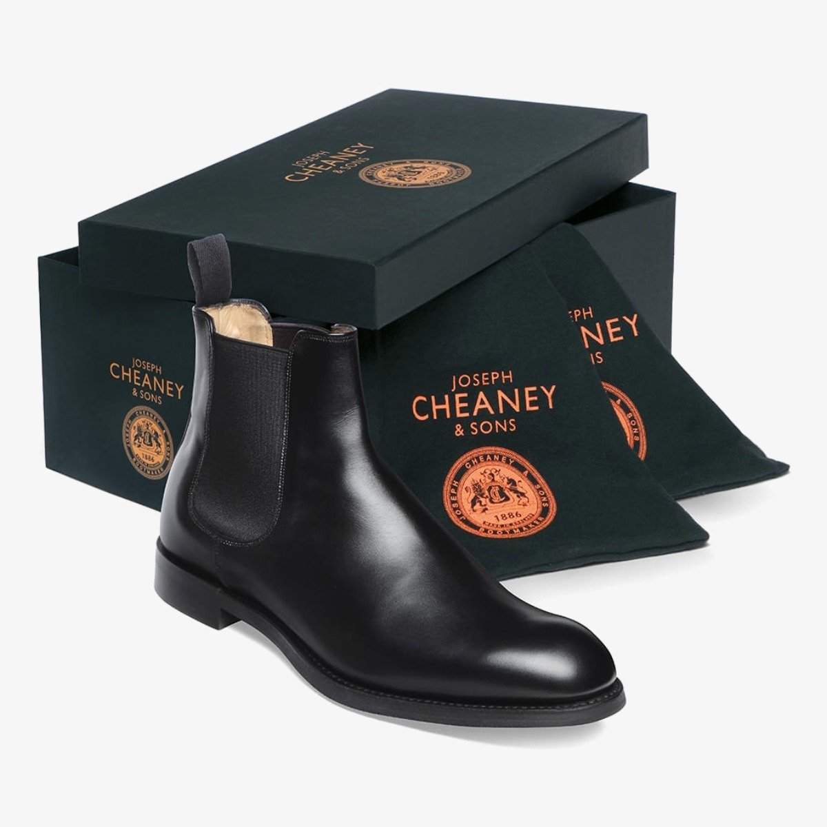 Cheaney Godfrey black Chelsea boots