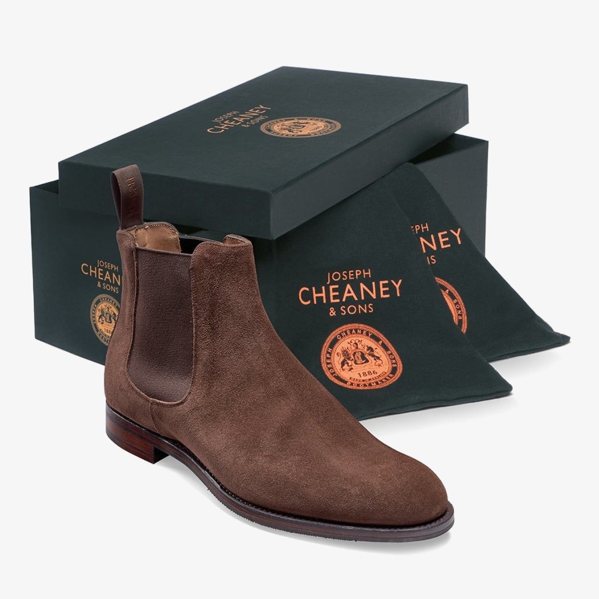 Cheaney Godfrey plough suede Chelsea boots