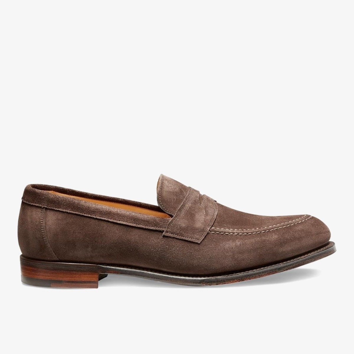 Cheaney Hadley brown suede penny loafers