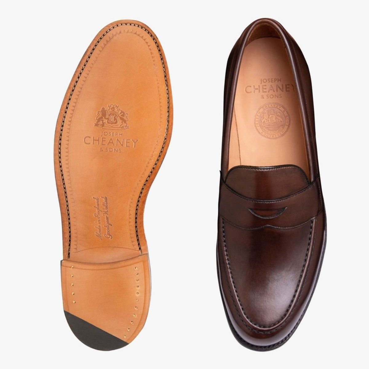 Cheaney Hudson Mocha Penny Loafers