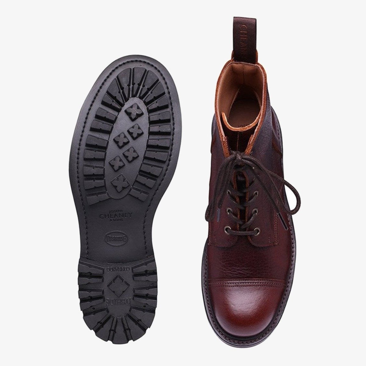 Cheaney Hurricane II whiskey toe cap lace-up boots