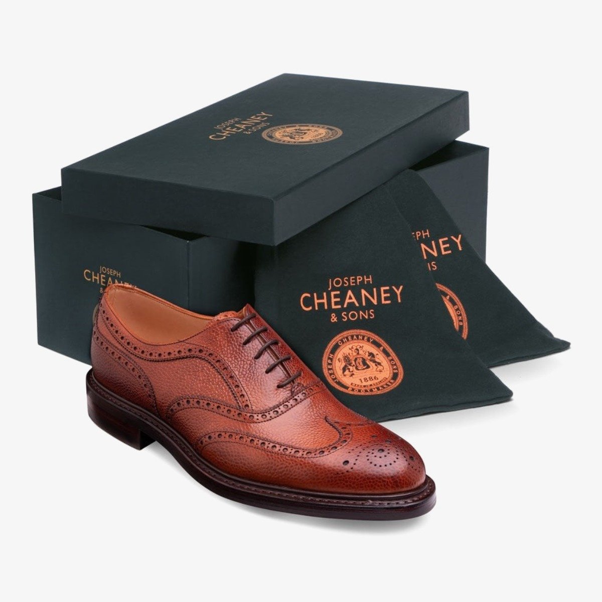 Cheaney Hythe II mahogany brogue men's oxford shoes