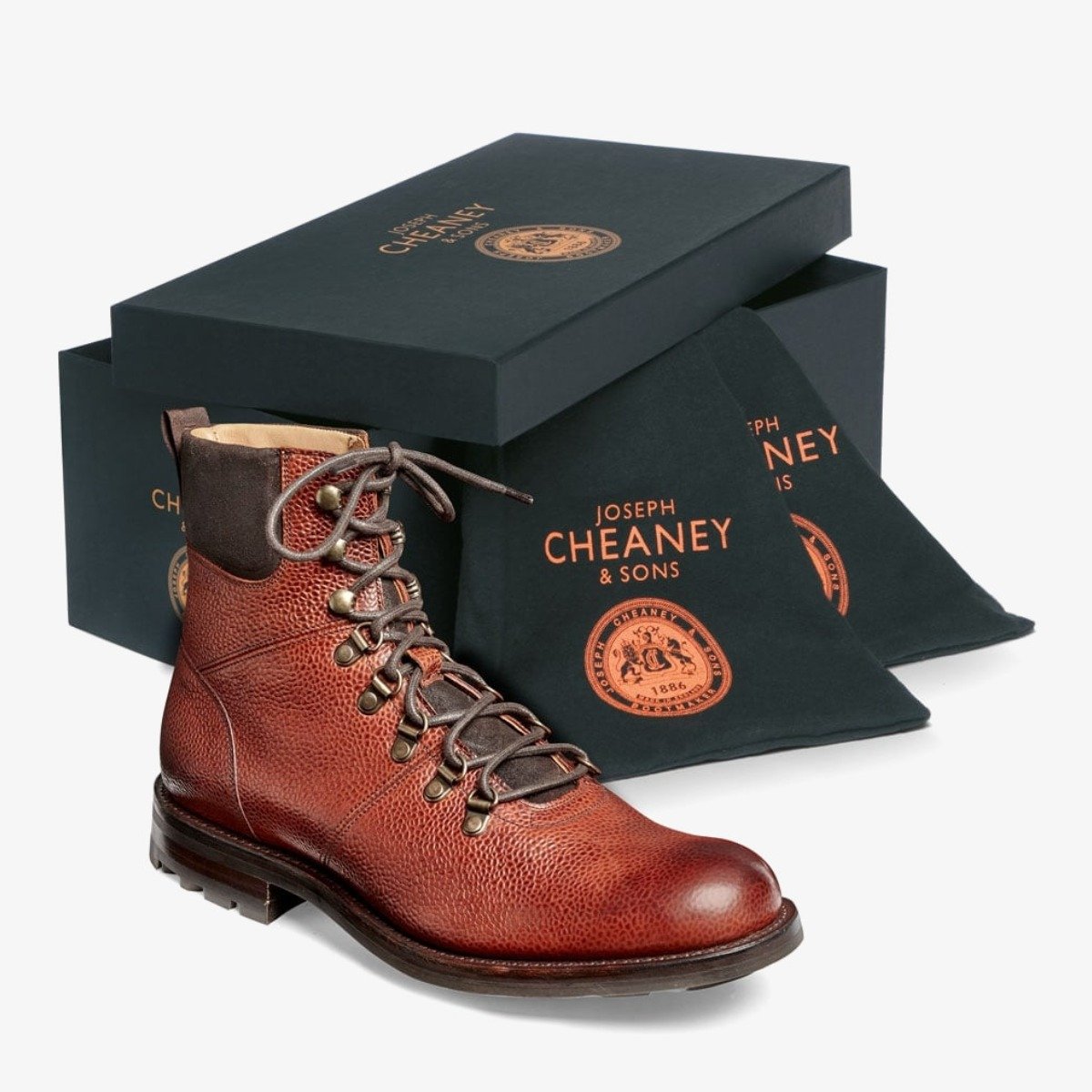 Cheaney Ingleborough mahogany hiker boots