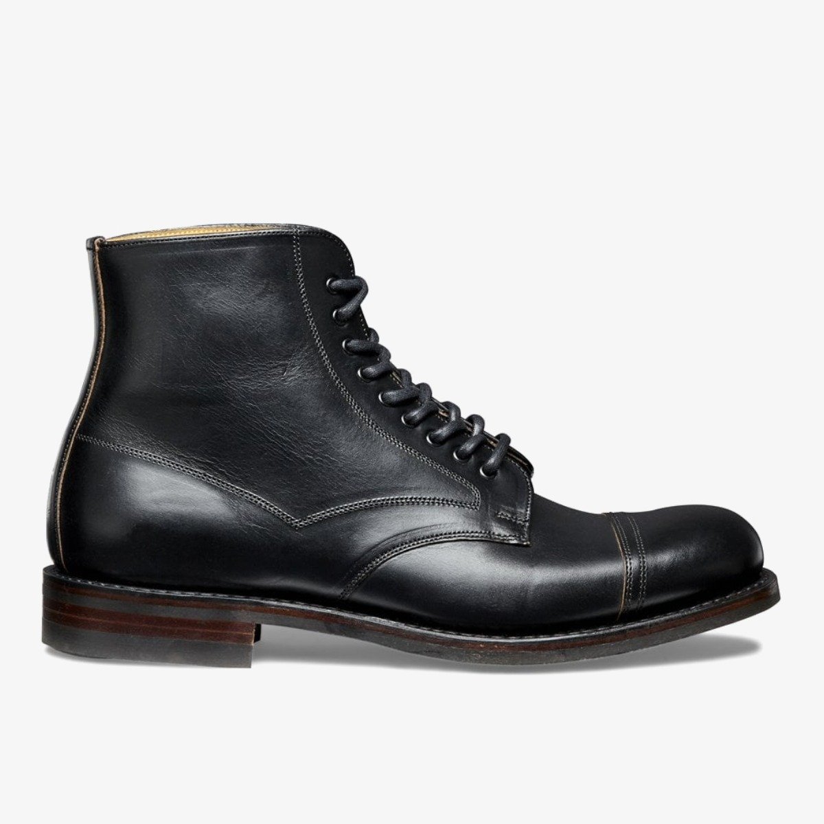 Cheaney Jarrow black toe cap lace-up boots