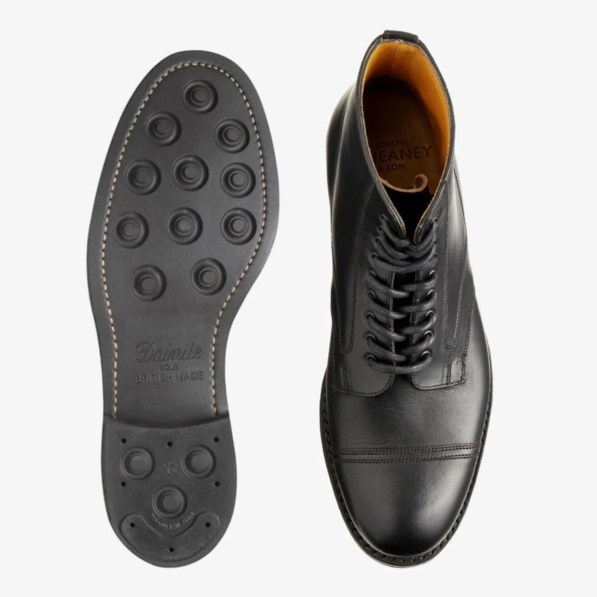Cheaney Jarrow black toe cap men's lace-up boots