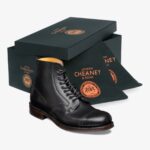 Cheaney Jarrow black toe cap lace-up boots
