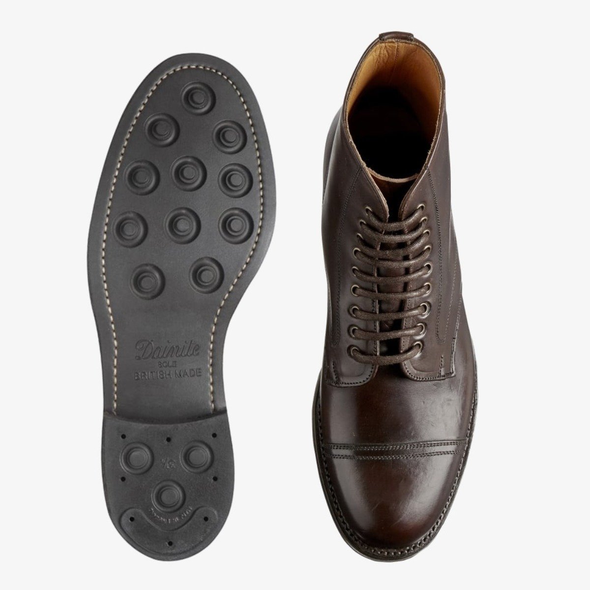 Cheaney Jarrow Chicago tan toe cap lace-up boots
