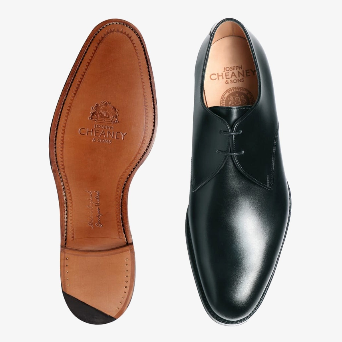 Cheaney Old black derby shoes