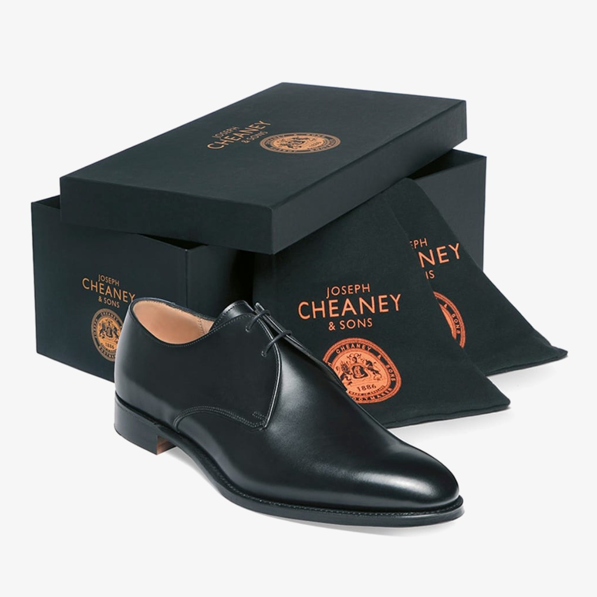 Cheaney Old black men's derby shoes