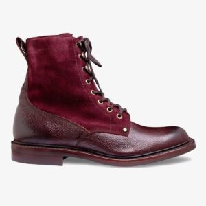 Cheaney Scott burgundy lace-up boots