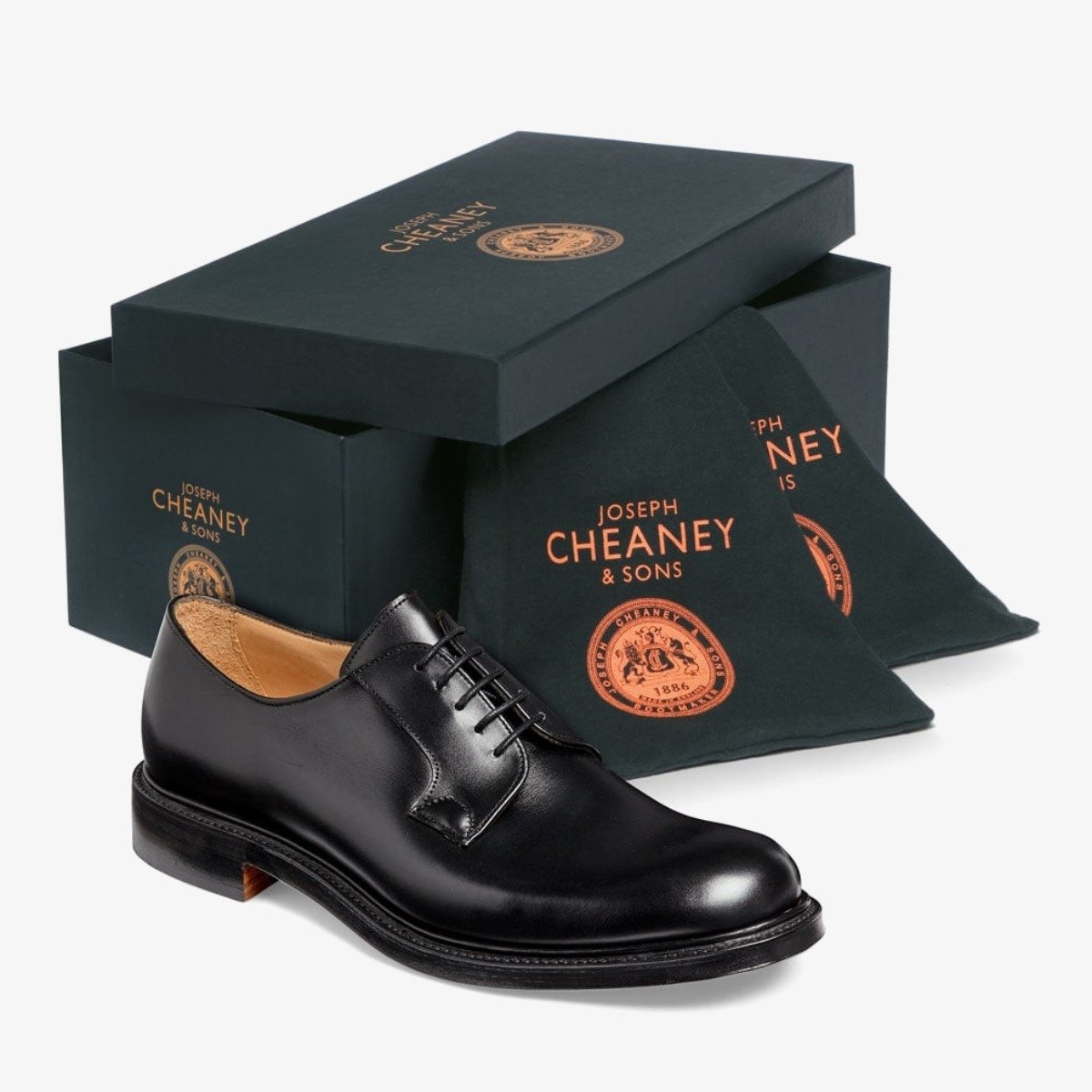 Cheaney Wye II black blucher shoes