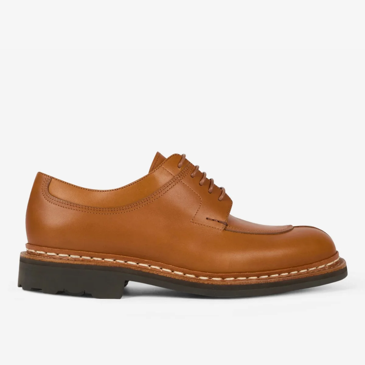 Heschung Catalpa tan split toe derby shoes
