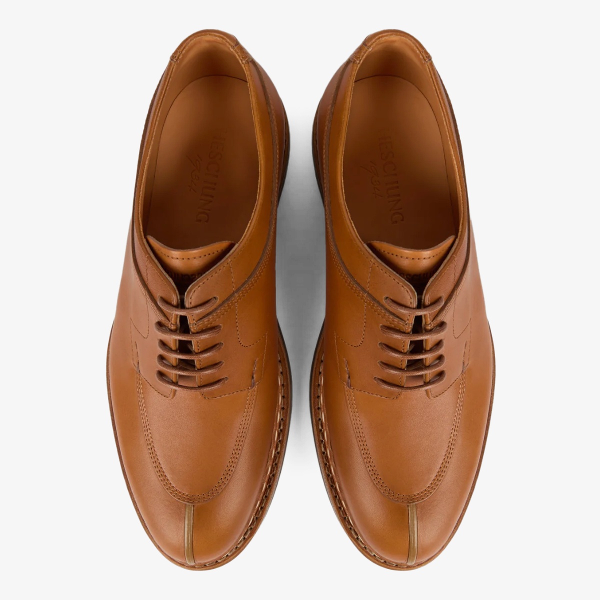 Heschung 1934 Leather Lace Up Oxford Derby Dress Shoes Plain Toe Men\'s Size 8 Amazon.com | Dress Oxford for Men Lace Up Pointed Burnished  main image 3