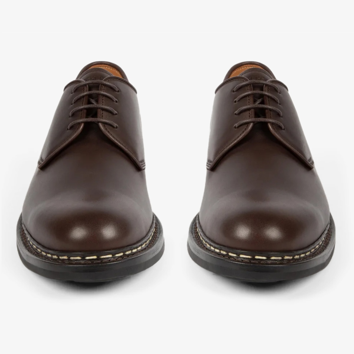 Heschung Crocus Café Dark Brown Derby Shoes - The Noble Dandy display picture 3