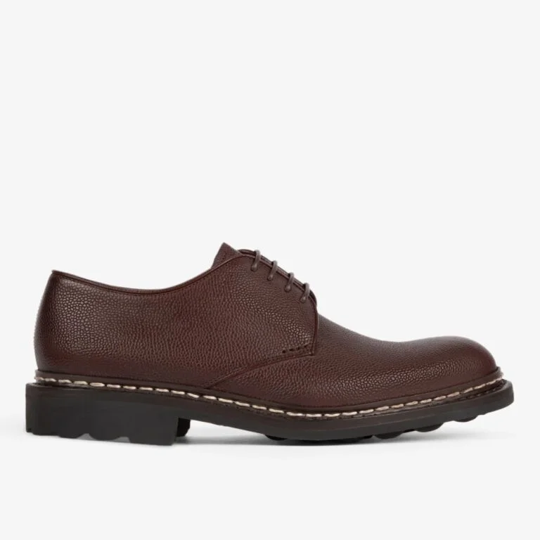 Heschung Crocus moro dark brown grain derby shoes