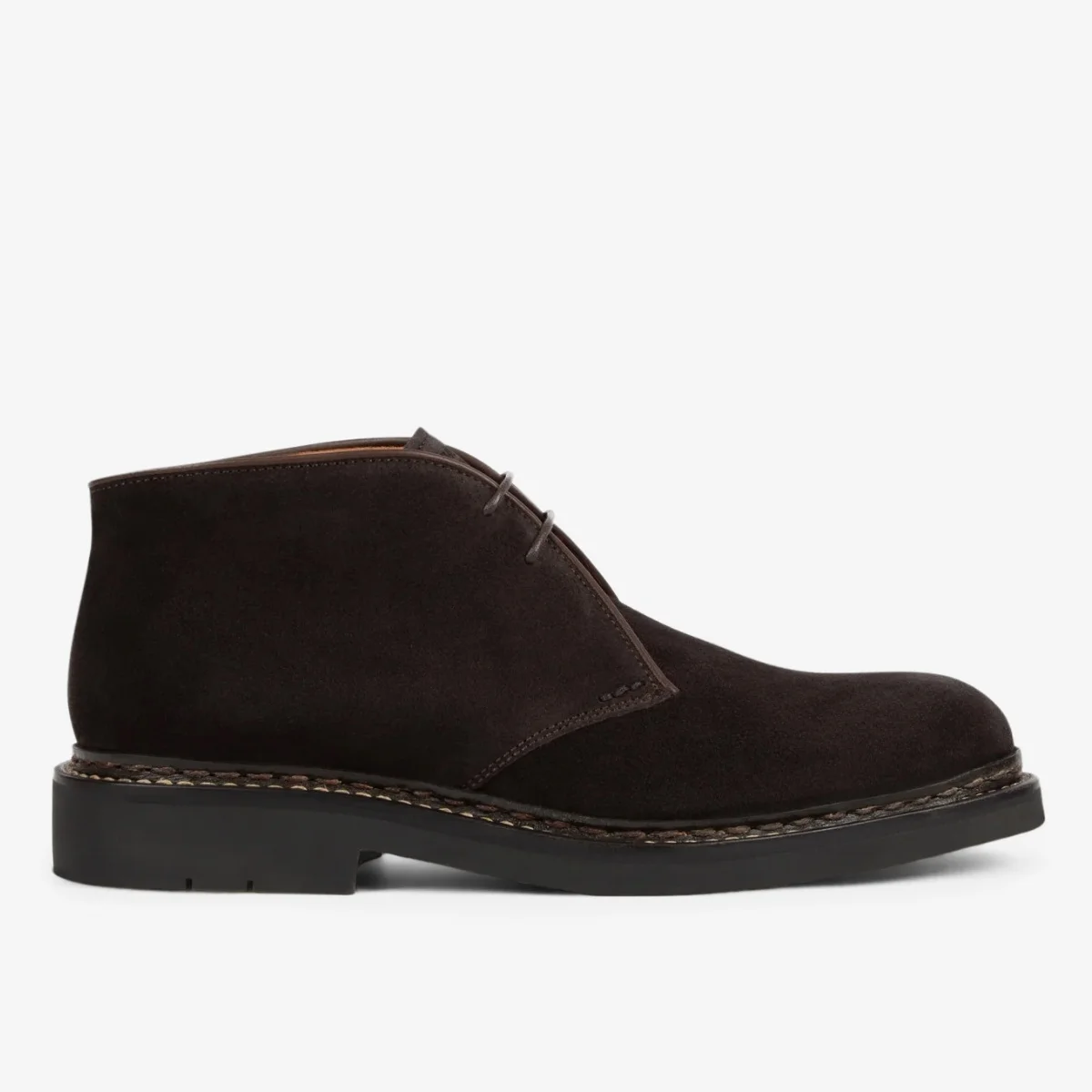 Heschung Genêt moro dark brown suede desert boots