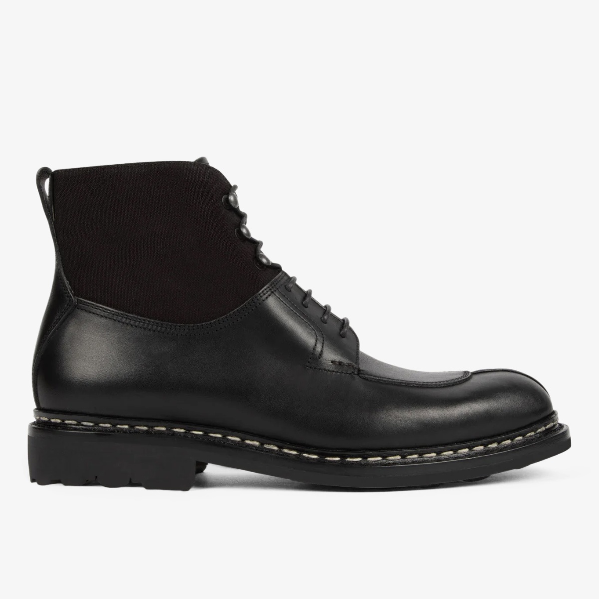 Heschung Ginkgo black split toe lace-up boots