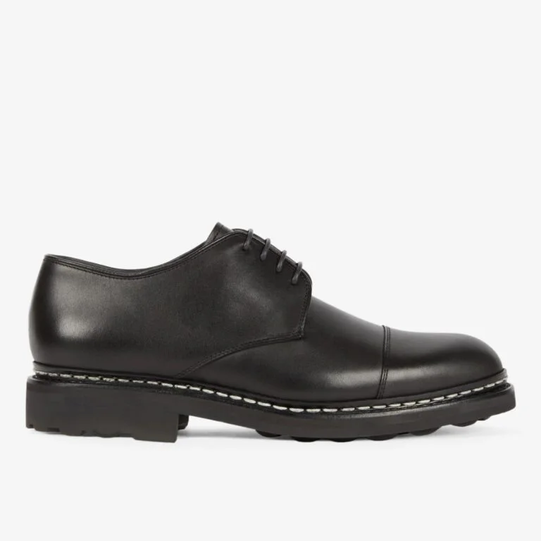 Heschung Houx black toe cap derby shoes