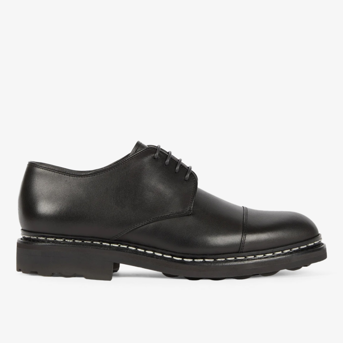 Heschung Houx black toe cap derby shoes