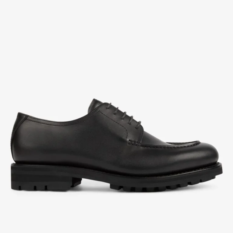 Heschung Ilex black apron toe derby shoes