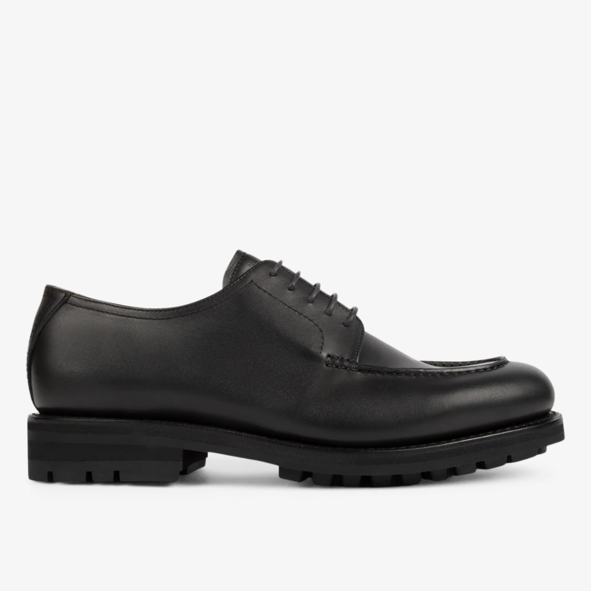 Heschung Ilex black moc toe derby shoes
