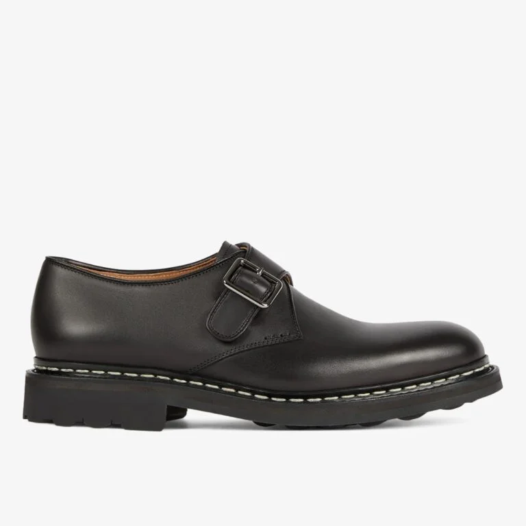 Heschung Olivier black monk strap shoes