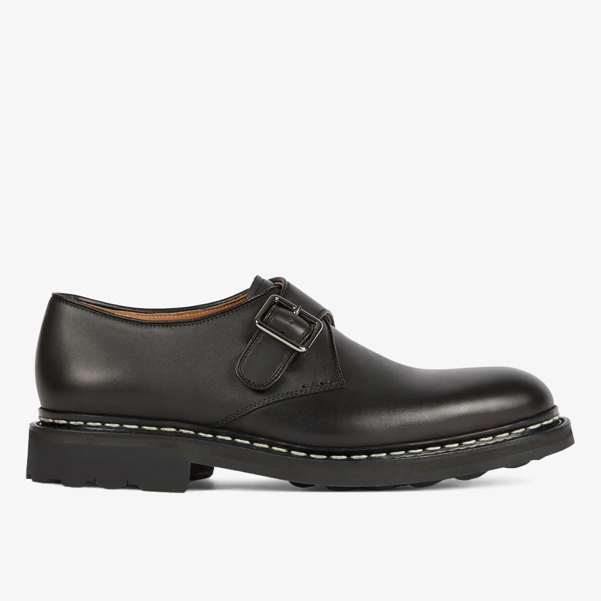 Heschung Olivier black monk strap shoes