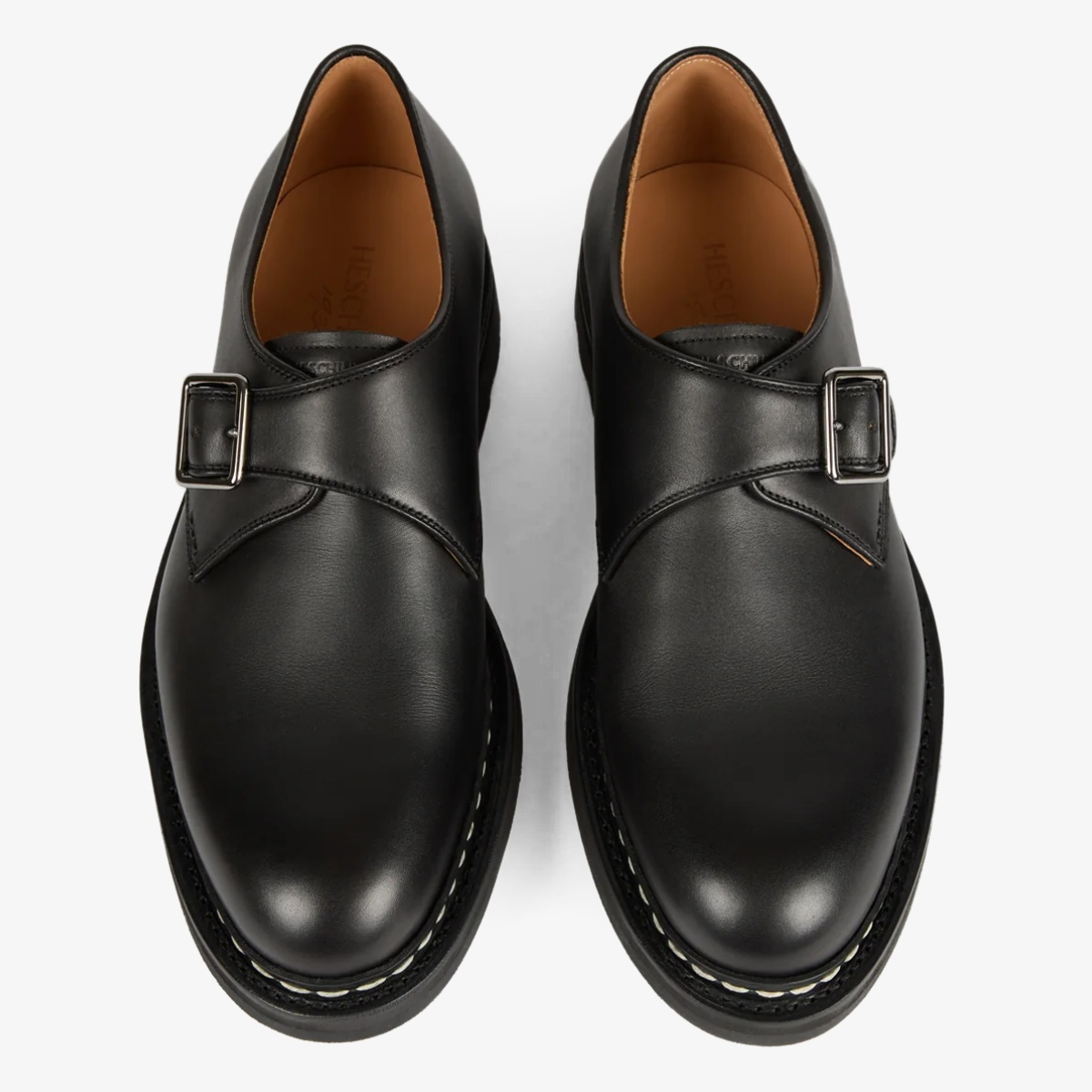 Heschung Olivier Black Monk Strap Shoes - The Noble Dandy