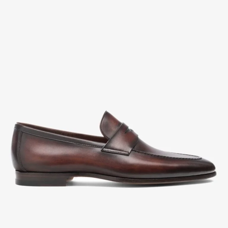 Magnanni Delos dark mahogany penny loafers