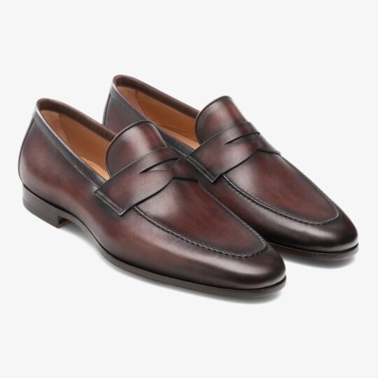 Magnanni Delos Dark Mahogany Penny Loafers - The Noble Dandy