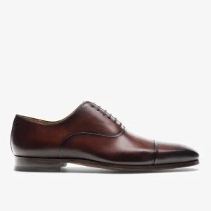 Magnanni Milos Corey dark mahogany toe cap oxford shoes