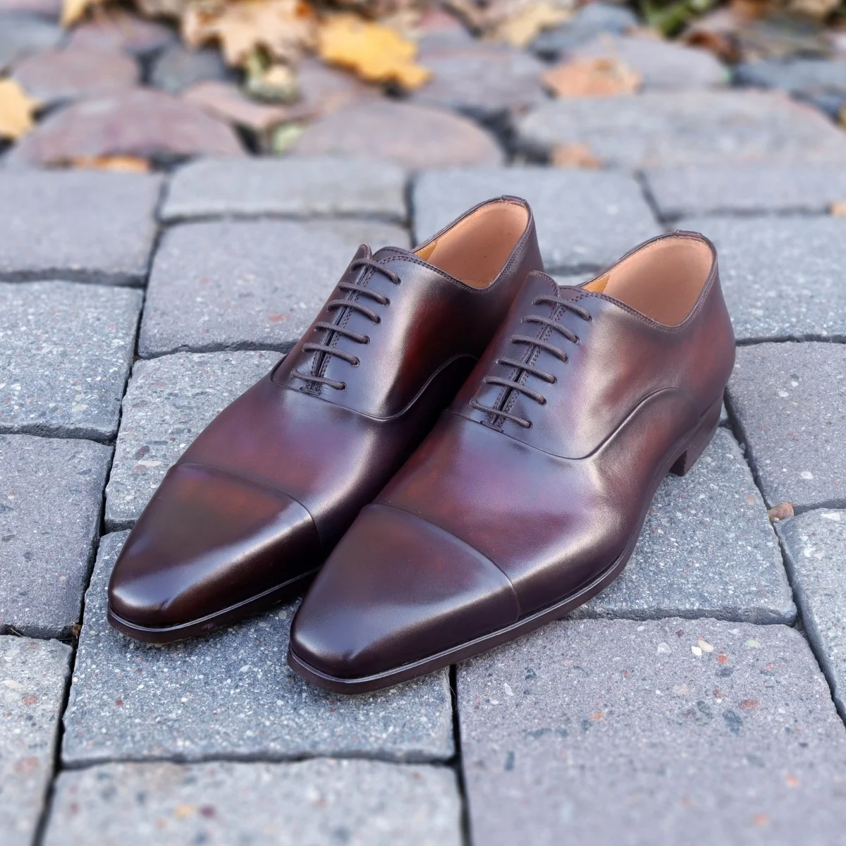 Magnanni Milos / Corey dark mahogany toe cap oxford shoes