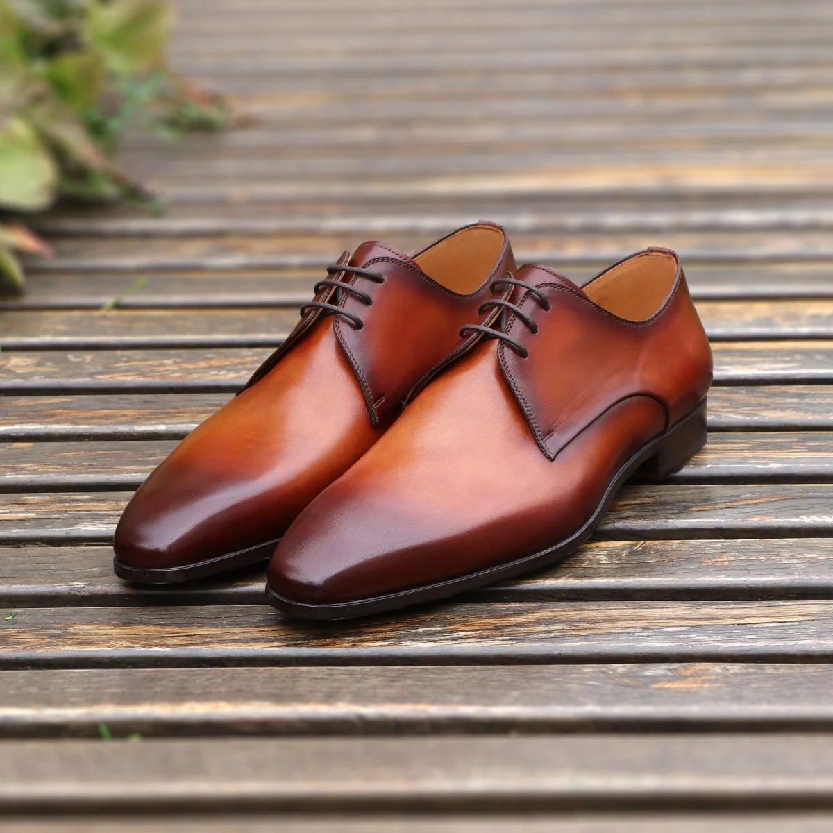 Magnanni Paros / Jacoby cognac derby shoes